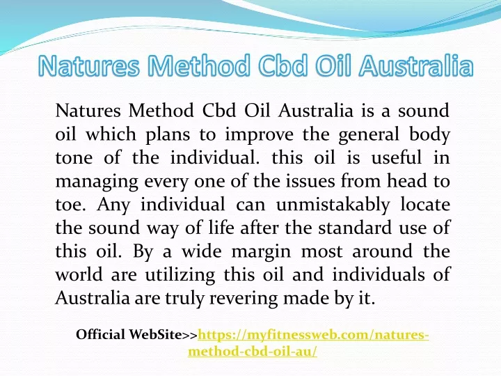 natures method cbd oil australia