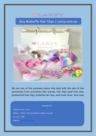 Buy Butterfly Hair Clips | Larzy.com.au