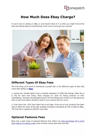 how much does ebay charge