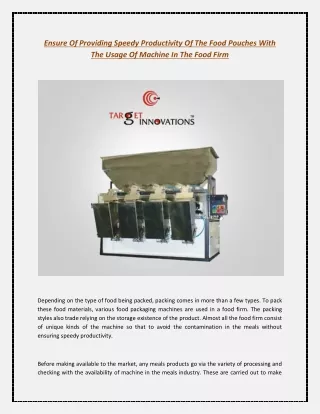 ensure of providing speedy productivity