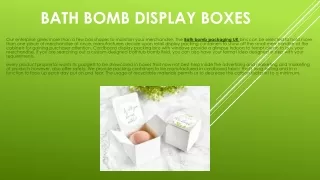 Bath Bomb Display Boxes