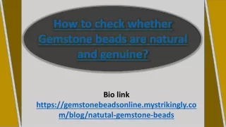 how to check whether gemstone beads are natural
