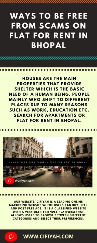 Ways to be free from scams on flat for rent in Bhopal