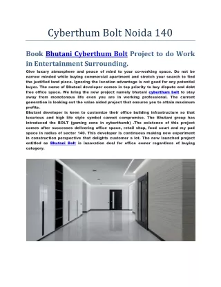 cyberthum bolt noida 140