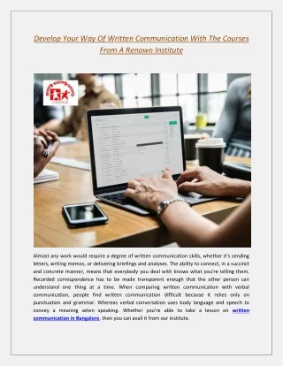 develop your way of written communication with