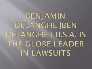 Ben Delanghe| Benjamin Delanghe | U.S.A. is the World Leader in Suits