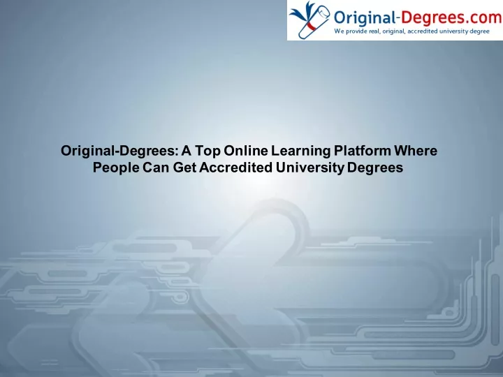 original degrees a top online learning platform