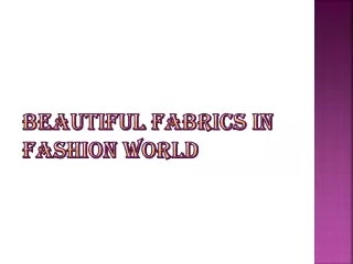 Designer Fashion Fabrics Online