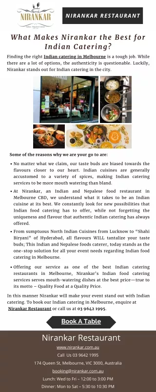 What Makes Nirankar the Best for Indian Catering?