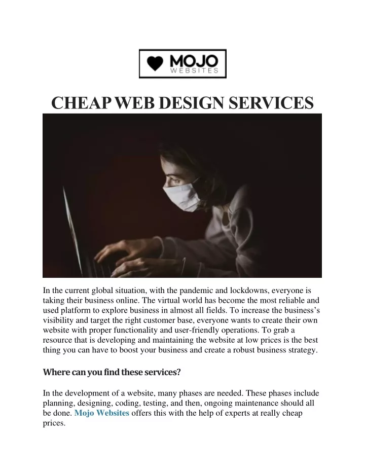 cheap web design services