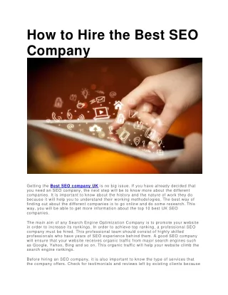 Best Digital Marketing Service In UK