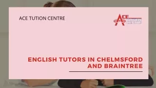 English Tutors in Chelmsford and Braintree