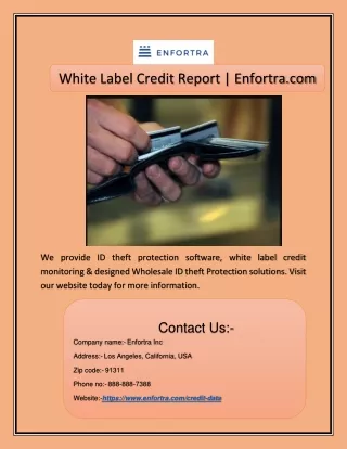 white label credit report enfortra com