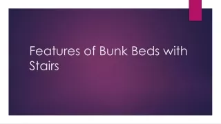 features of bunk beds with stairs
