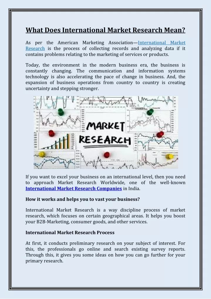 what does international market research mean