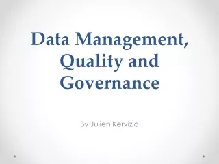 data management quality and governance