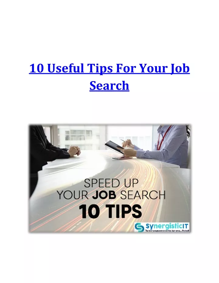 10 useful tips for your job search