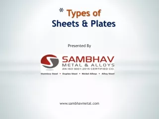 Types of Sheets & Plates