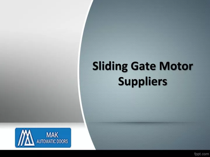 sliding gate motor suppliers