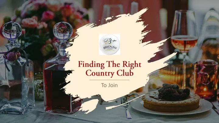 finding the right country club