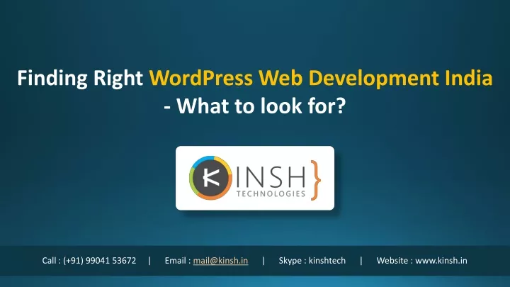 finding right wordpress web development india