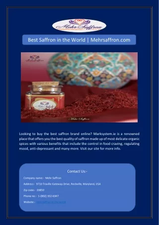 best saffron in the world mehrsaffron com