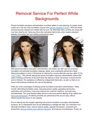 removal service for perfect white backgrounds