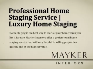 Professional Home Staging Service | Luxury Home Staging