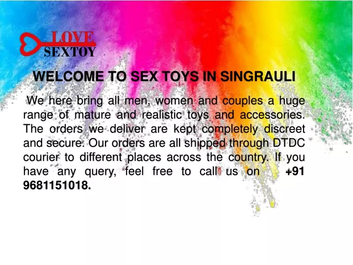 w elcome t o sex toys in singrauli