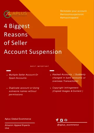 Reason For Seller Account Suspension