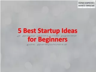 5 Startup ideas for beginners