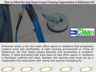 how to select the best steam carpet cleaning