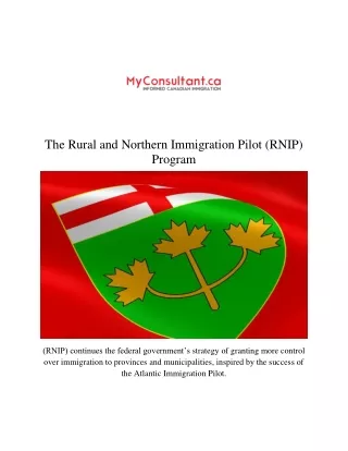 The Rural and Northern Immigration Pilot (RNIP) Program