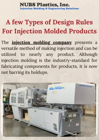 a few types of design rules for injection molded