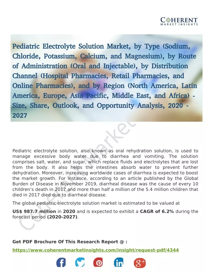 pediatric electrolyte solution market by type