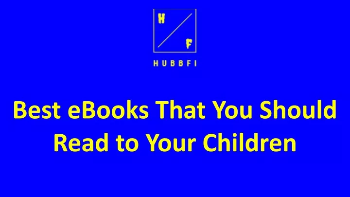 best ebooks that you should read to your children