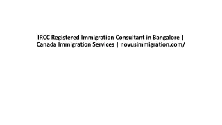 Canada Immigration Services in Bangalore