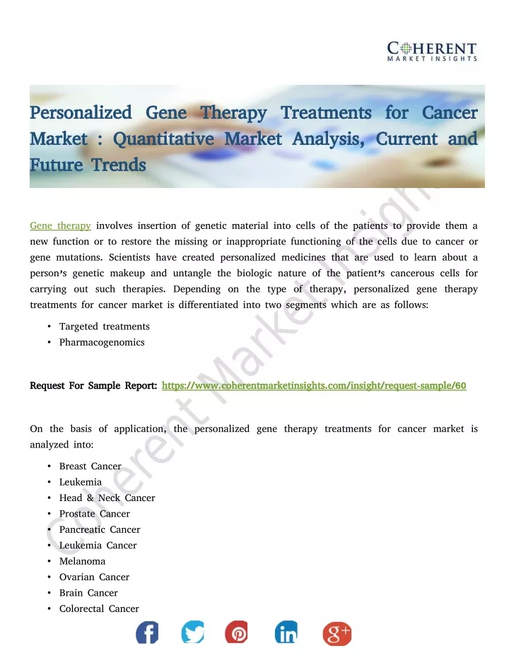personalized gene therapy treatments for cancer