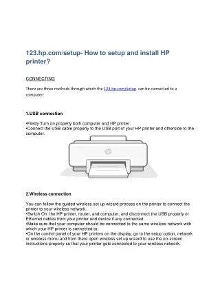 123 hp com setup how to setup and install