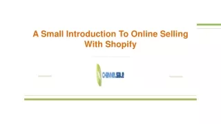a small introduction to online selling with