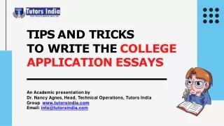 tips and tricks to write the college application essays