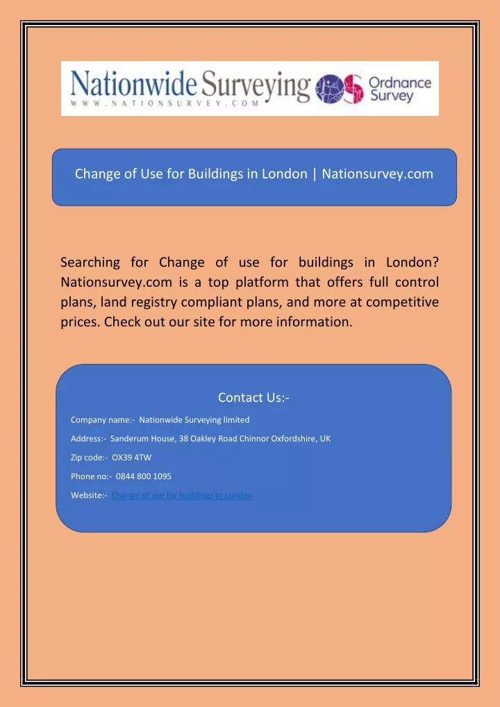 change of use for buildings in london