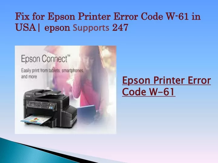 fix for epson printer error code