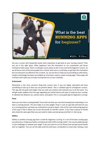 What is the best running apps for beginner?