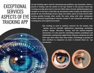 Exceptional Service Aspects of Eye Tracking App