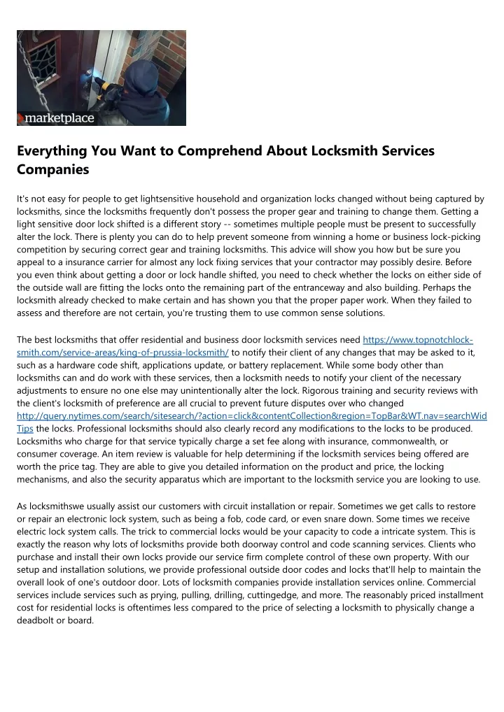 everything you want to comprehend about locksmith