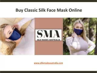 Buy Classic Silk Face Mask Online - Silk Masks Australia