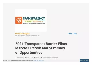Transparent Barrier Films Market