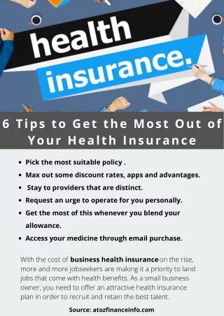 6 tips to get the most out of your health