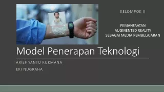 Materi Augmented Reality Penerapan dalam Bidang Pendidikan - Model Penerapan Teknologi